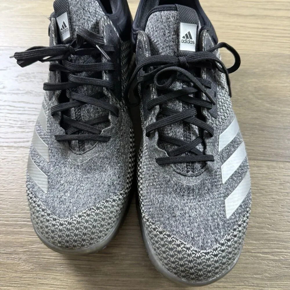 Adidas Shoes Women 11 Crazy Flight X2 Volleyball Black Silver Knit Boost